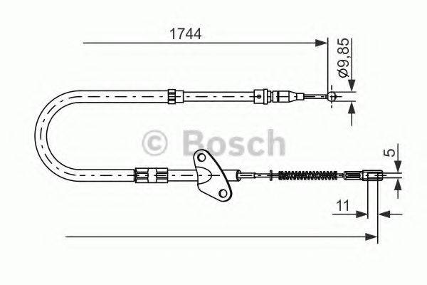 BOSCH 1987477121 Трос, стоянкова гальмівна система