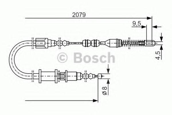 BOSCH 1987477141 Трос, стоянкова гальмівна система