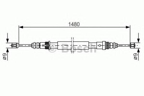 BOSCH 1987477153 Трос, стоянкова гальмівна система