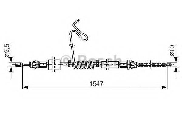 BOSCH 1987477174 Трос, стоянкова гальмівна система