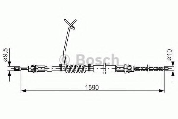 BOSCH 1987477175 Трос, стоянкова гальмівна система