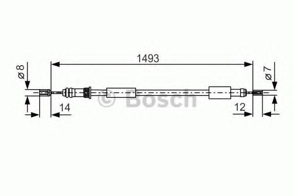 BOSCH 1987477271 Трос, стоянкова гальмівна система