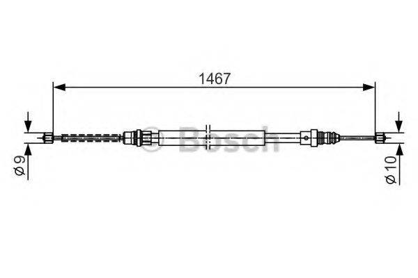 BOSCH 1987477332 Трос, стоянкова гальмівна система