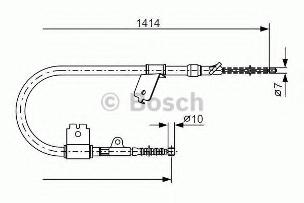 BOSCH 1987477397 Трос, стоянкова гальмівна система