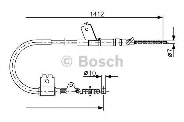 BOSCH 1987477403 Трос, стоянкова гальмівна система