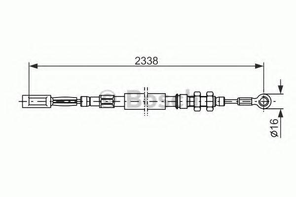 BOSCH 1987477419 Трос, стоянкова гальмівна система