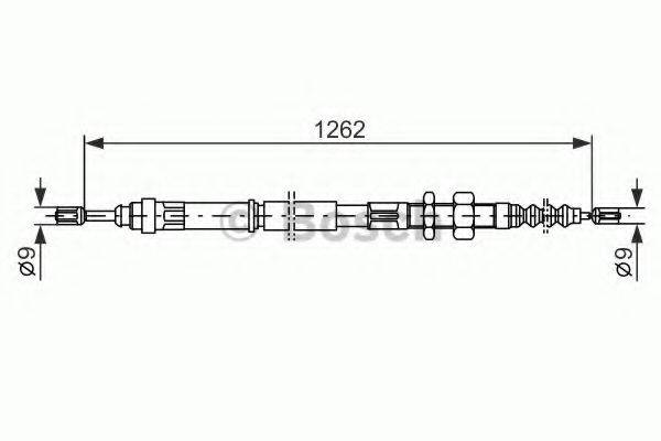 BOSCH 1987477439 Трос, стоянкова гальмівна система