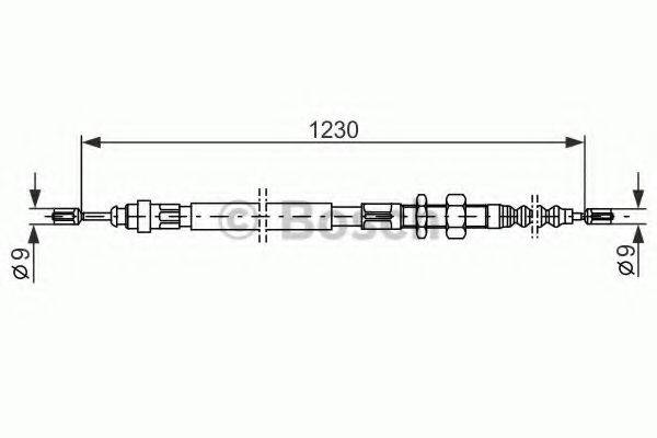 BOSCH 1987477490 Трос, стоянкова гальмівна система