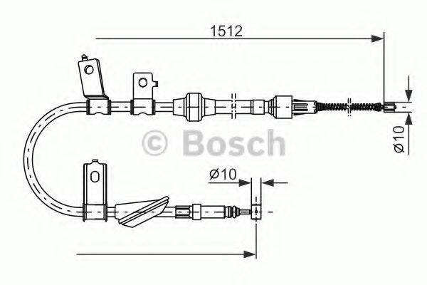 BOSCH 1987477513 Трос, стоянкова гальмівна система