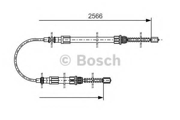 BOSCH 1987477515 Трос, стоянкова гальмівна система