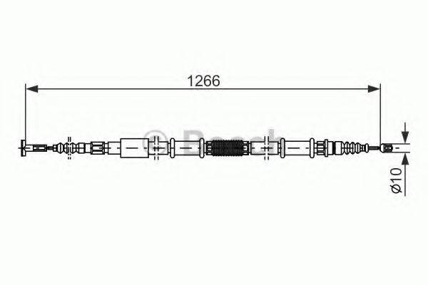 BOSCH 1987477556 Трос, стоянкова гальмівна система