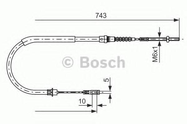 BOSCH 1987477566 Трос, стоянкова гальмівна система