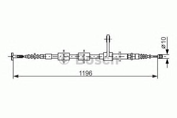 BOSCH 1987477621 Трос, стоянкова гальмівна система