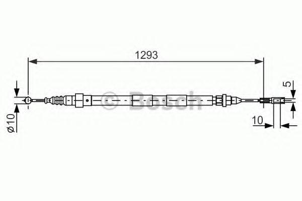 BOSCH 1987477630 Трос, стоянкова гальмівна система