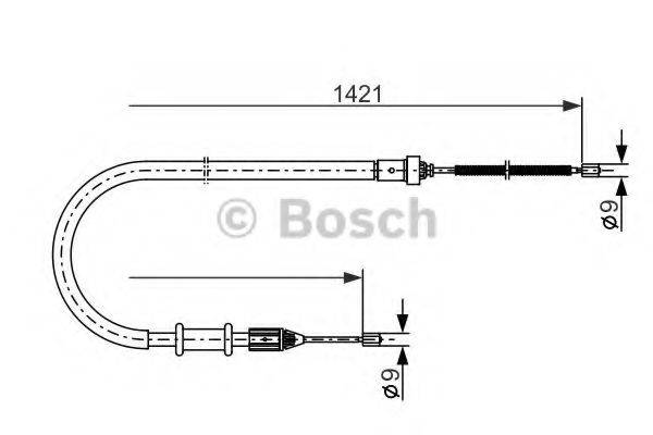 BOSCH 1987477633 Трос, стоянкова гальмівна система