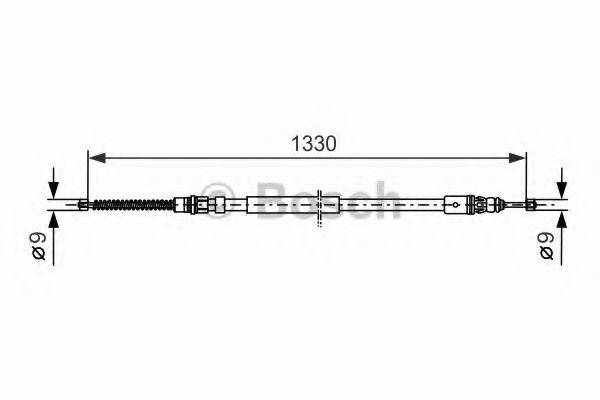 BOSCH 1987477663 Трос, стоянкова гальмівна система