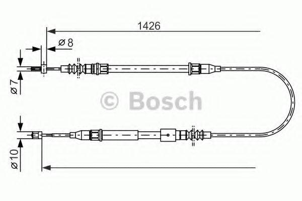 BOSCH 1987477670 Трос, стоянкова гальмівна система