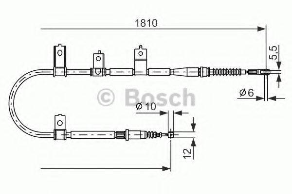 BOSCH 1987477672 Трос, стоянкова гальмівна система