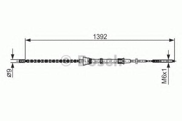 BOSCH 1987477680 Трос, стоянкова гальмівна система