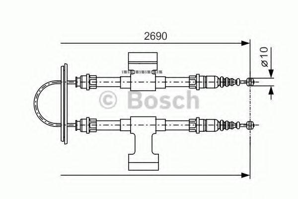 BOSCH 1987477745 Трос, стоянкова гальмівна система