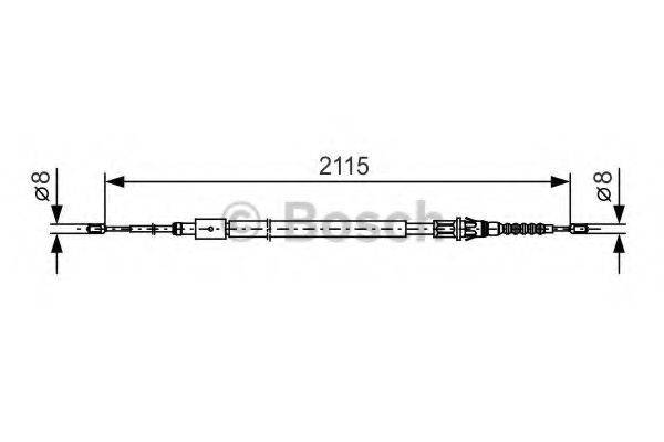 BOSCH 1987477775 Трос, стоянкова гальмівна система