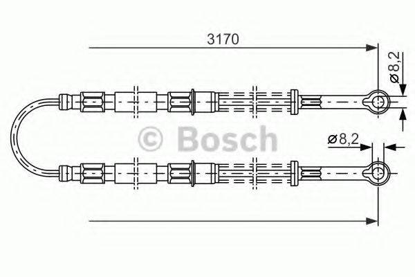 BOSCH 1987477792 Трос, стоянкова гальмівна система