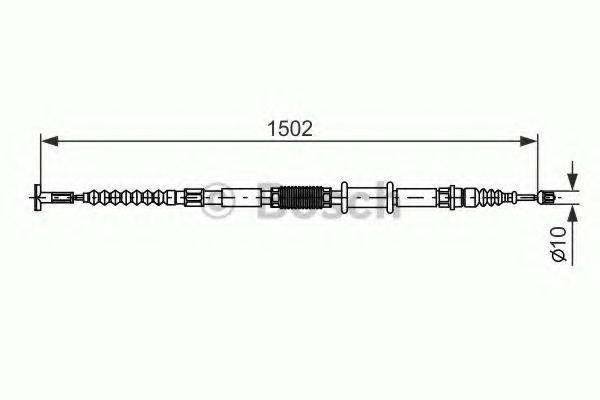 BOSCH 1987477824 Трос, стоянкова гальмівна система