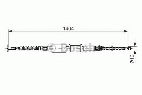 BOSCH 1987477825 Трос, стоянкова гальмівна система