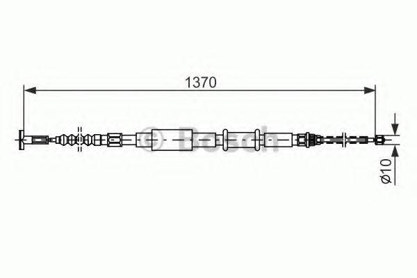 BOSCH 1987477827 Трос, стоянкова гальмівна система