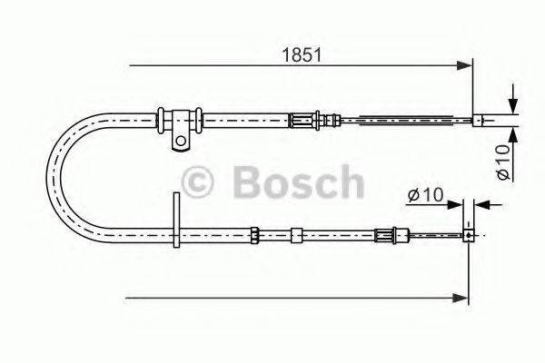 BOSCH 1987477862 Трос, стоянкова гальмівна система