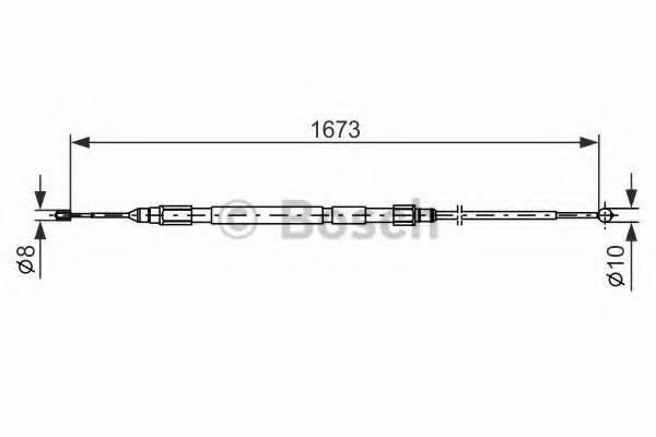 BOSCH 1987477948 Трос, стоянкова гальмівна система