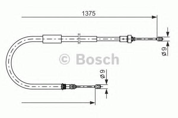 BOSCH 1987477967 Трос, стоянкова гальмівна система