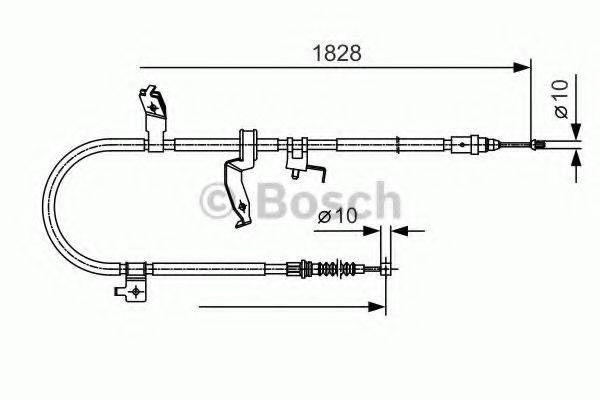 BOSCH 1987482053 Трос, стоянкова гальмівна система