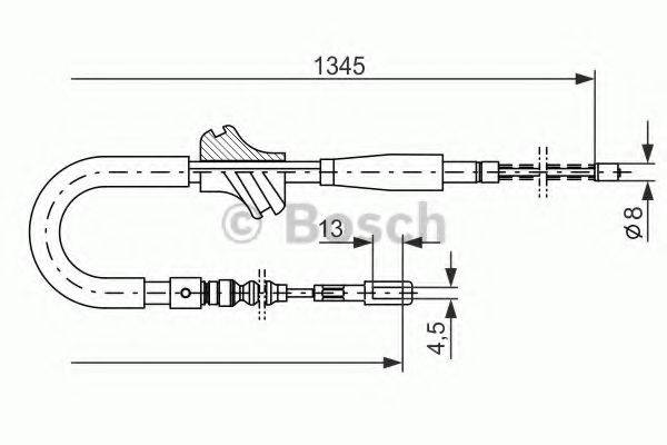 BOSCH 1987482101 Трос, стоянкова гальмівна система