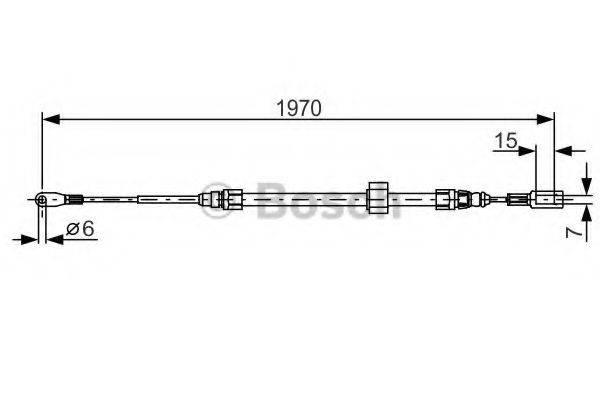 BOSCH 1987482131 Трос, стоянкова гальмівна система