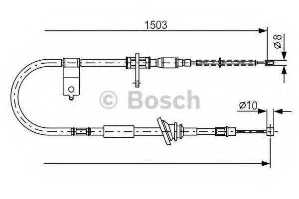 BOSCH 1987482164 Трос, стоянкова гальмівна система