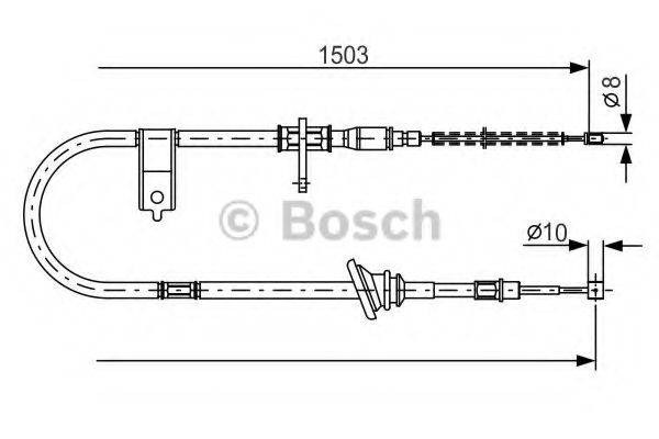 BOSCH 1987482165 Трос, стоянкова гальмівна система