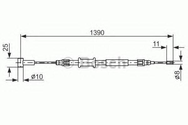 BOSCH 1987482213 Трос, стоянкова гальмівна система