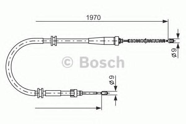 BOSCH 1987482253 Трос, стоянкова гальмівна система