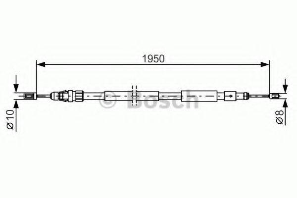 BOSCH 1987482320 Трос, стоянкова гальмівна система