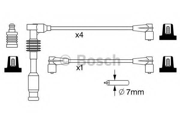 BOSCH 0986357227 Комплект дротів запалювання