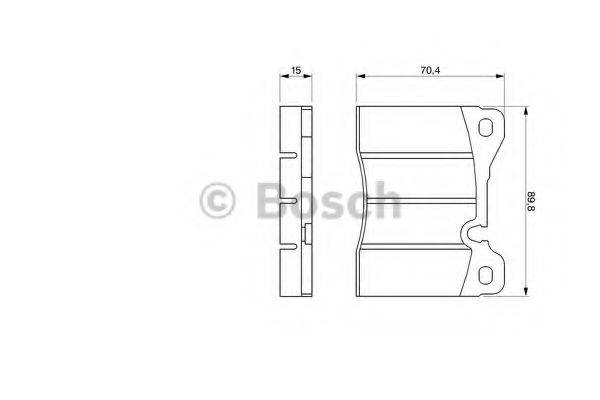 BOSCH 0986424050 Комплект гальмівних колодок, дискове гальмо