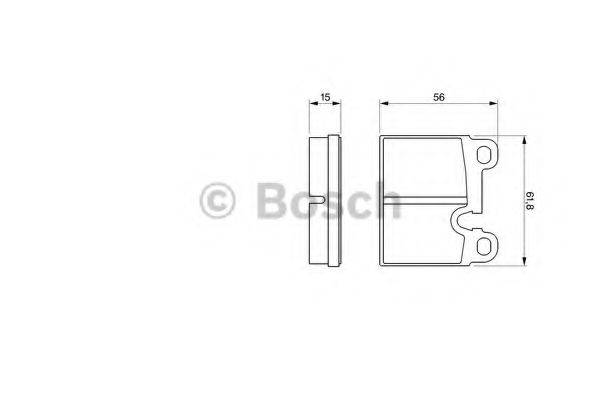 BOSCH 0986424283 Комплект гальмівних колодок, дискове гальмо