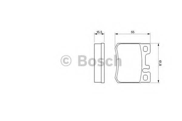 BOSCH 0986424358 Комплект гальмівних колодок, дискове гальмо