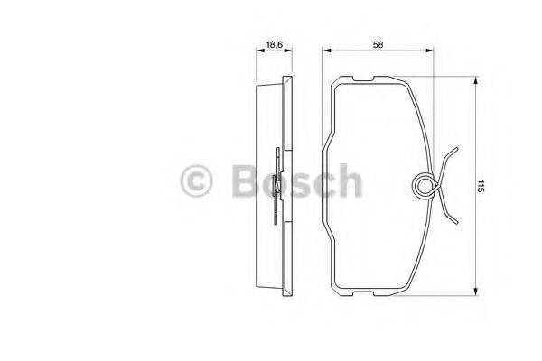 BOSCH 0986424380 Комплект гальмівних колодок, дискове гальмо