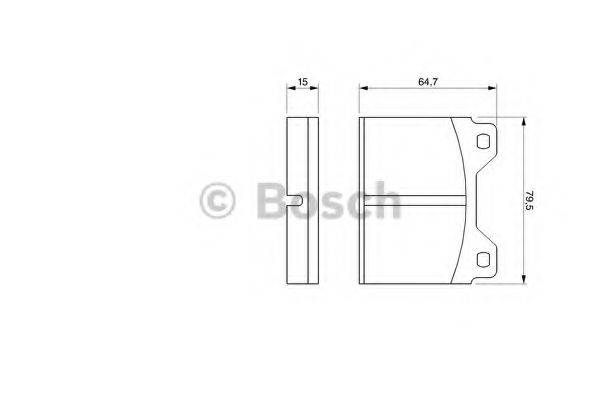 BOSCH 0986424419 Комплект гальмівних колодок, дискове гальмо