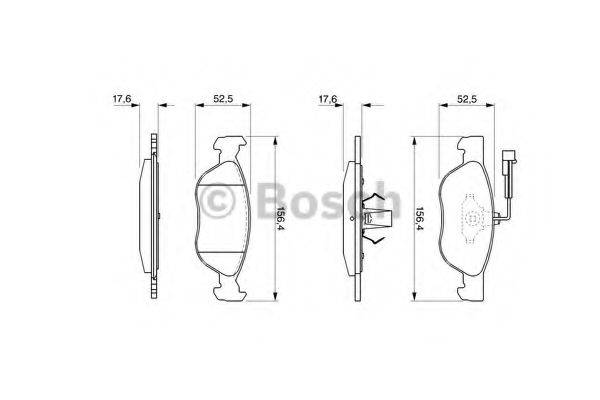 BOSCH 0986424510 Комплект гальмівних колодок, дискове гальмо