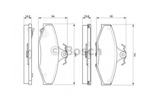 BOSCH 0986424561 Комплект гальмівних колодок, дискове гальмо