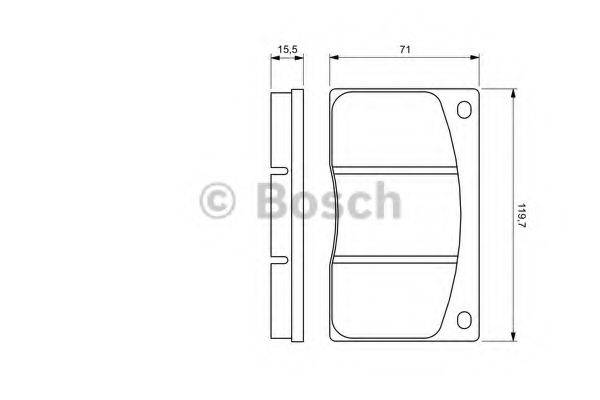 BOSCH 0986424684 Комплект гальмівних колодок, дискове гальмо