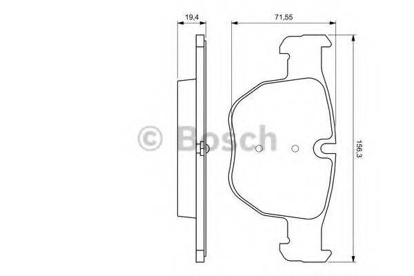 BOSCH 0986424687 Комплект гальмівних колодок, дискове гальмо